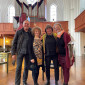 31.10.2021 das Fabri-Quartett v. li Werner Spieß (Cello), Sabine Weinert-Spieß (Violine), Sabine Voßbeck (Piano/Cembalo), Ursula Pietralla (Flöte/Blockflöte) - Bild P. Thomas