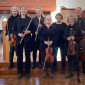 5.4.23: Das Telemann-Septett: Bärbel Brändle und Ursula Pietralla an Block- und Querflöten, Sabine Spieß und Christine Noghero an der Violine, Sabine Goll an der Bratsche, Werner Spieß am Cello und Sabine Vossbeck an Cembalo, dazu Tanja Schmid an der Orgel 