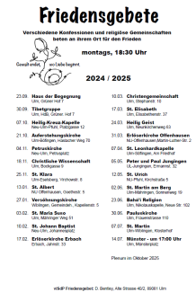Friedensgebete 2024-2025
