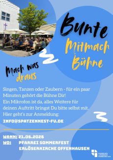 Plakat Bunte Mitmachbühne